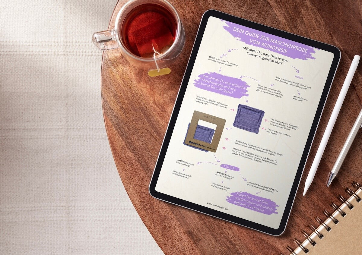 Maschenprobe Guide Stricken