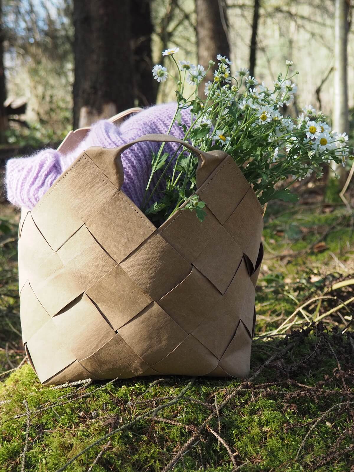 Projekttasche Tasche aus Lederpapier selber machen