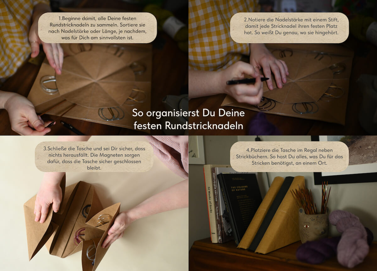 ANWEN Rundstricknadeltasche Nadel Organiser