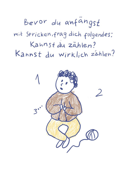 Karte für Stricker