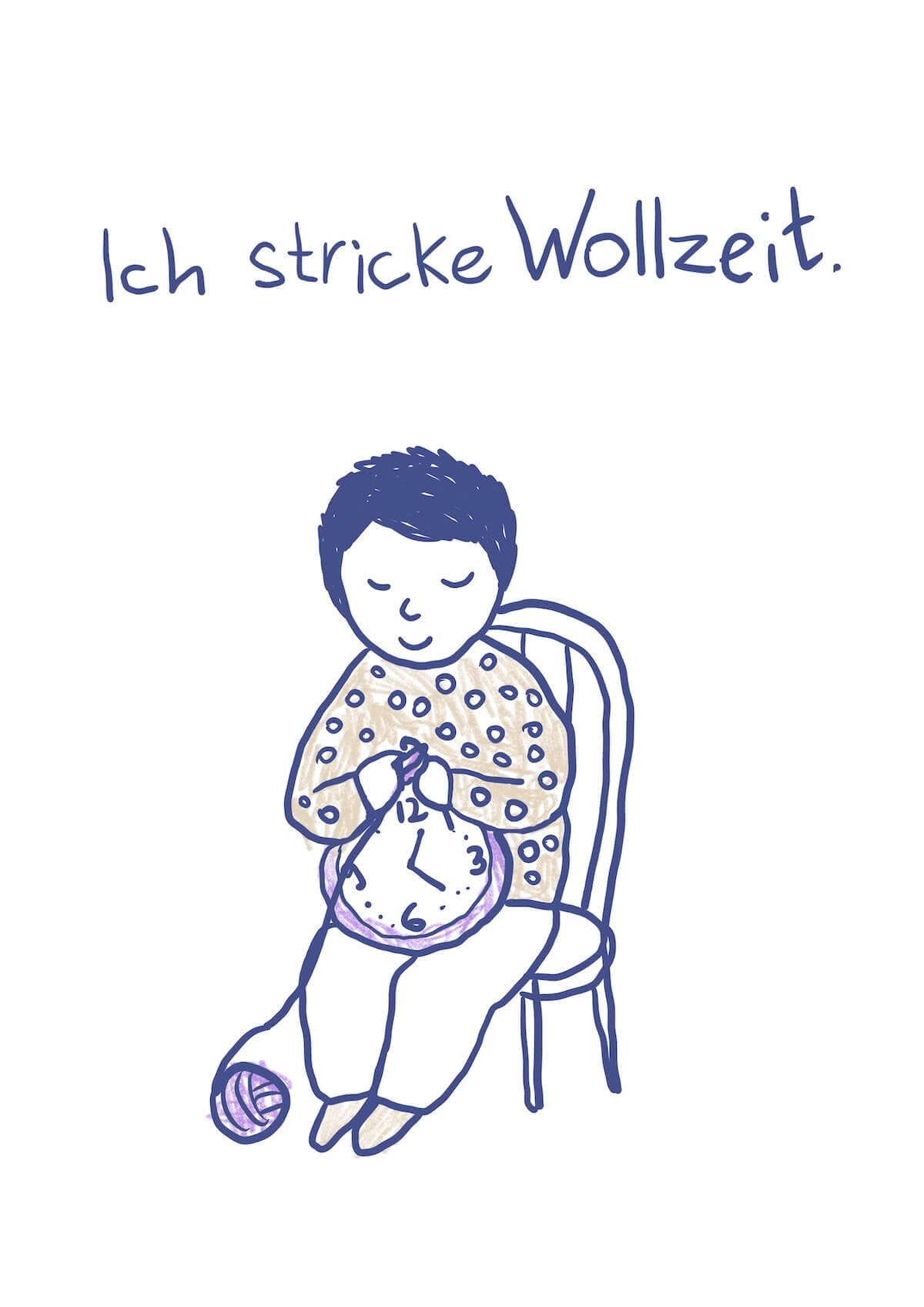 Postkarte für Stricker